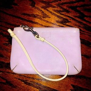 Purple coach wristlet 💜